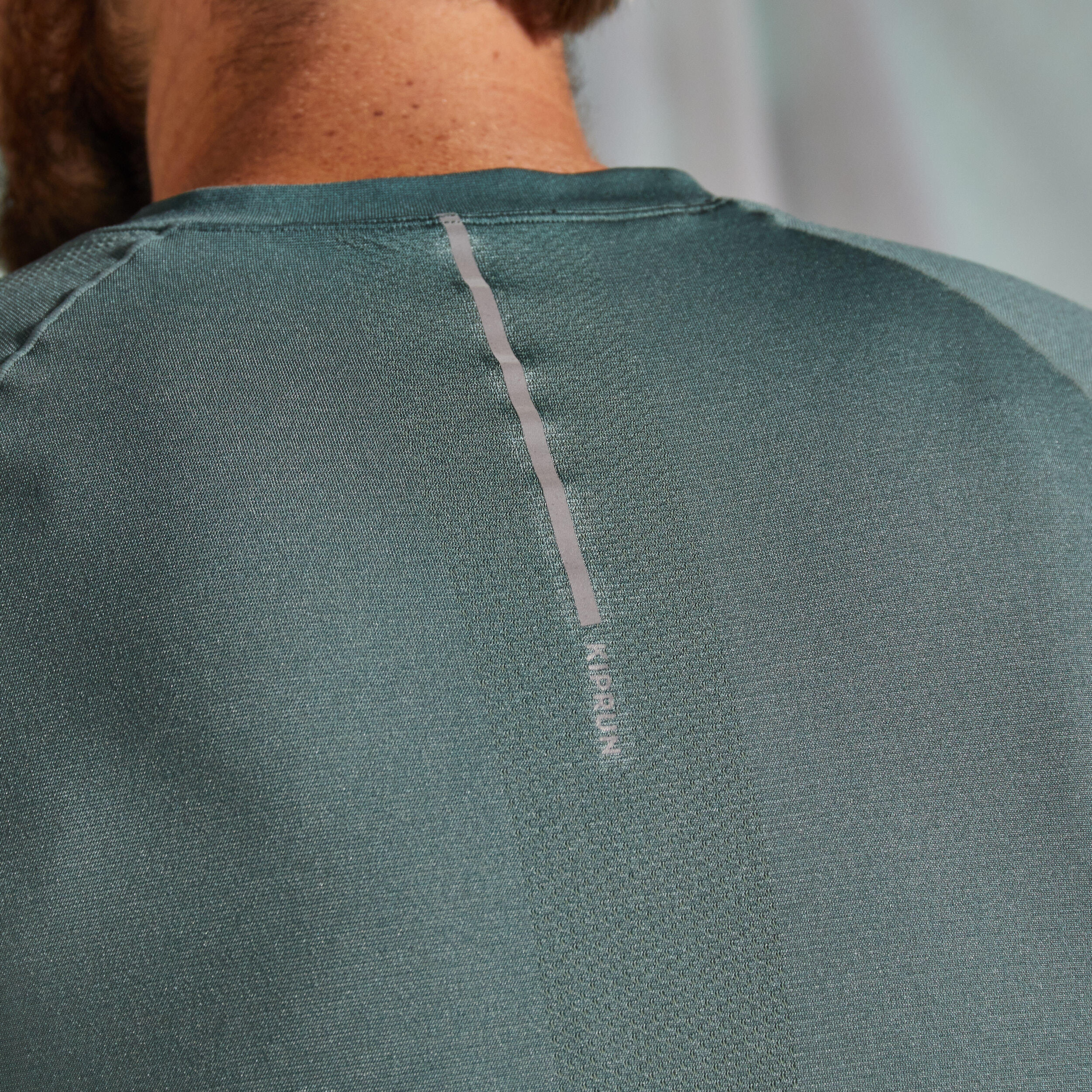 MEN'S RUNNING BREATHABLE T-SHIRT CARE - LIMITED EDITION KHAKI GREEN 6/8