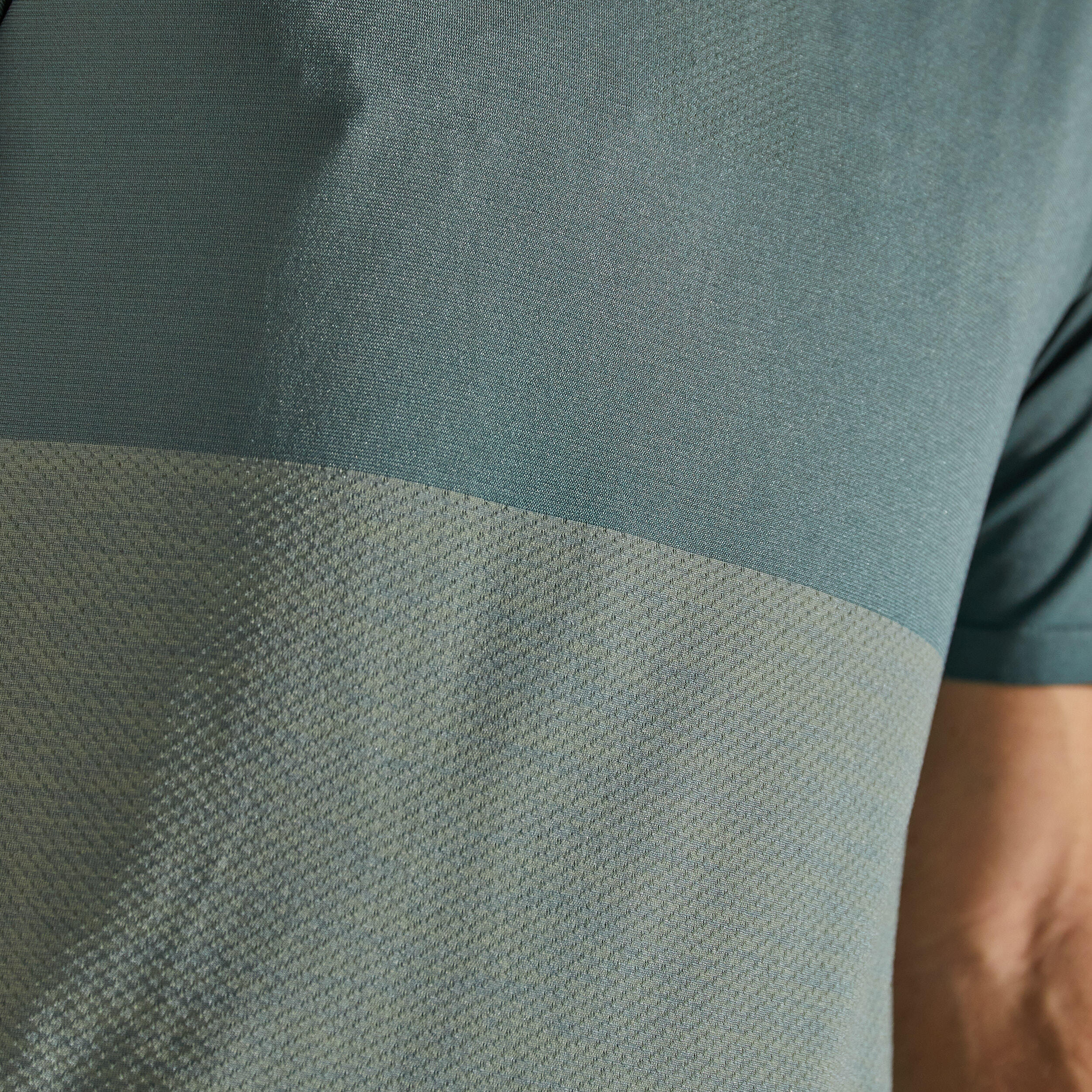 MEN'S RUNNING BREATHABLE T-SHIRT CARE - LIMITED EDITION KHAKI GREEN 5/8