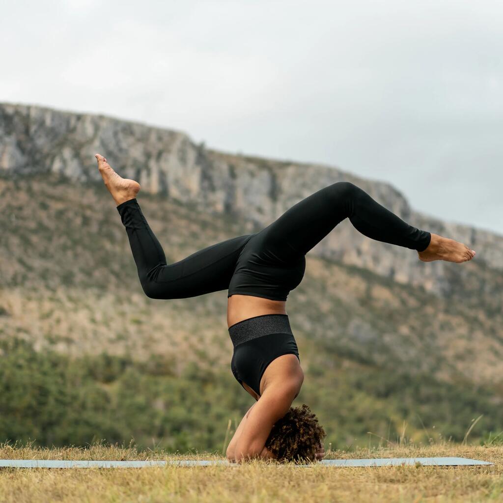 Leggings para yoga dinámico de talle alto para Mujer Kimjaly negro