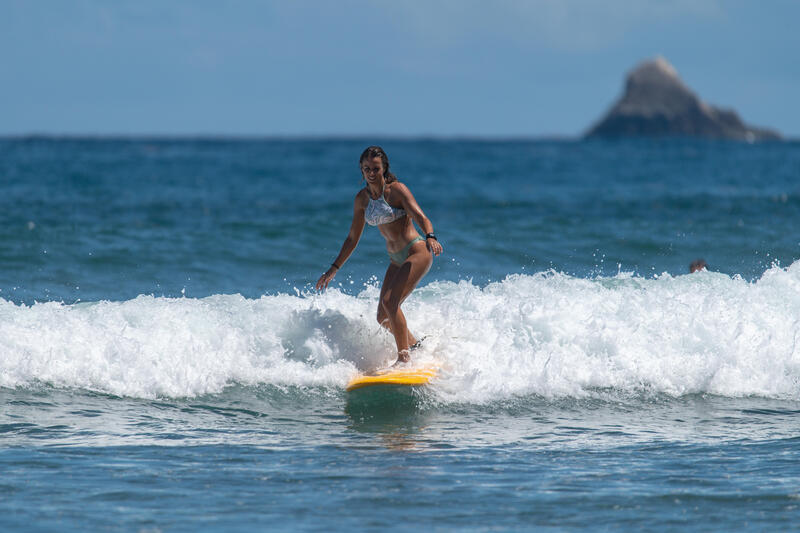 Haut de maillot de bain femme brassière surf dos dégagé ANDREA PLANT KAKI