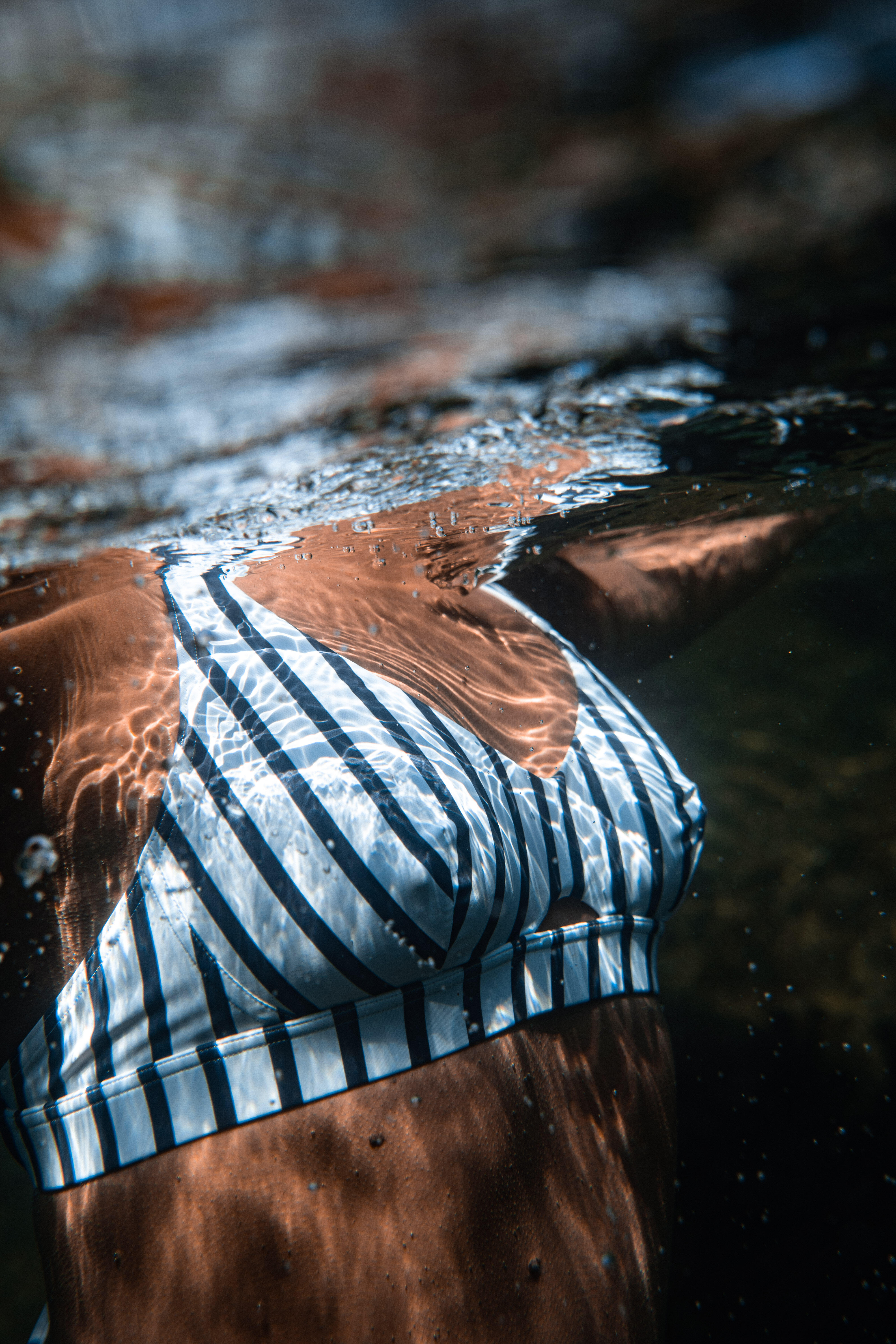 Haut de maillot de bain réglable femme - Agatha blanc/gris - OLAIAN
