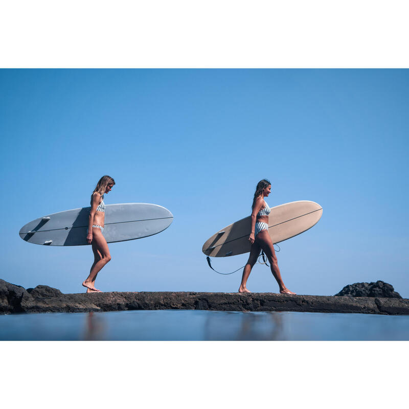 Haut de maillot de bain brassière de surf femme réglage dos BEA MARIN BLANC GRIS