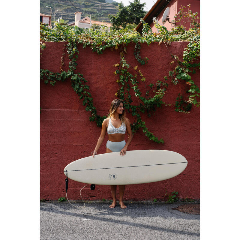 Bas de maillot de bain de surf femme taille haute ROMI VERT CLAIR