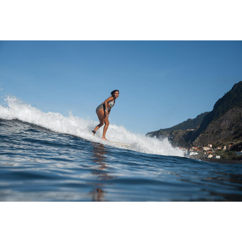 Bikinitop voor surfen verstelbaar Agatha Plant kaki