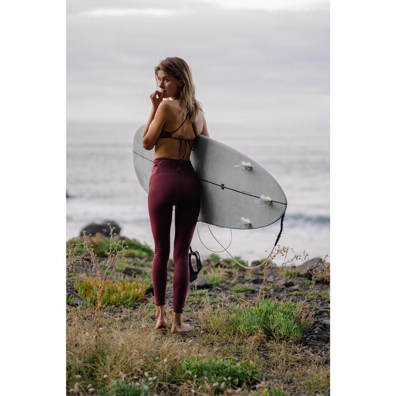 Haut de maillot de bain femme brassière surf dos dégagé ANDREA ROUGE BORDEAUX