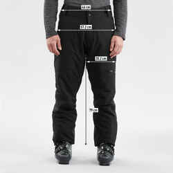Ανδρικό ζεστό παντελόνι σκι Regular 500 - Μαύρο