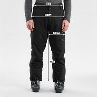 Crne muške pantalone za skijanje 500
