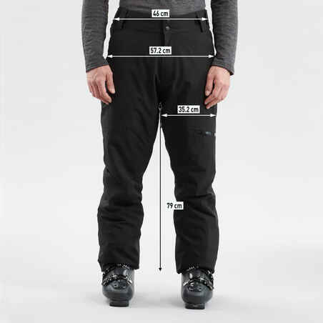 Men’s Warm Ski and Snowboarding Trousers Regular 500 - Black