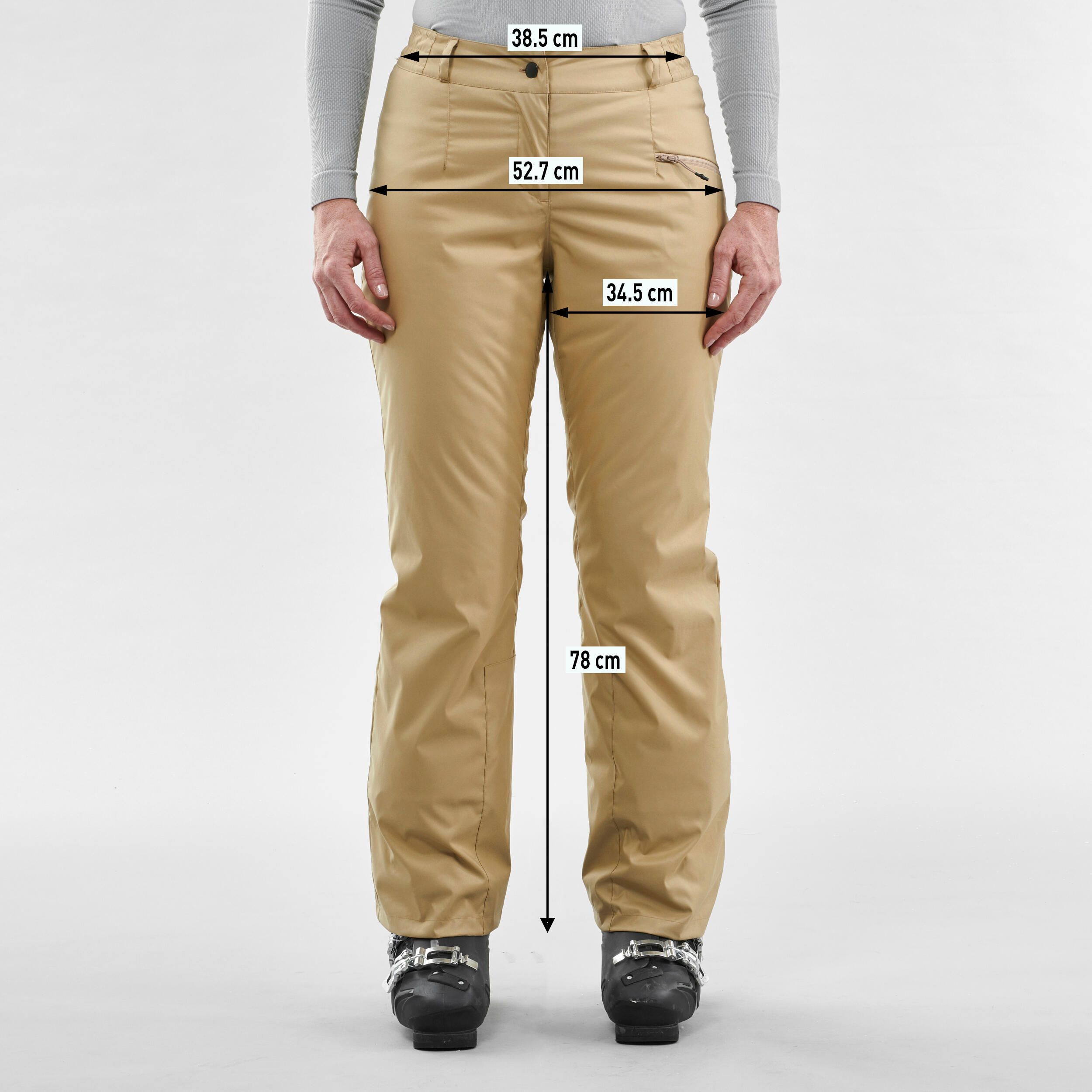 Women's Winter Pants - 100 Beige - Sand - Wedze - Decathlon