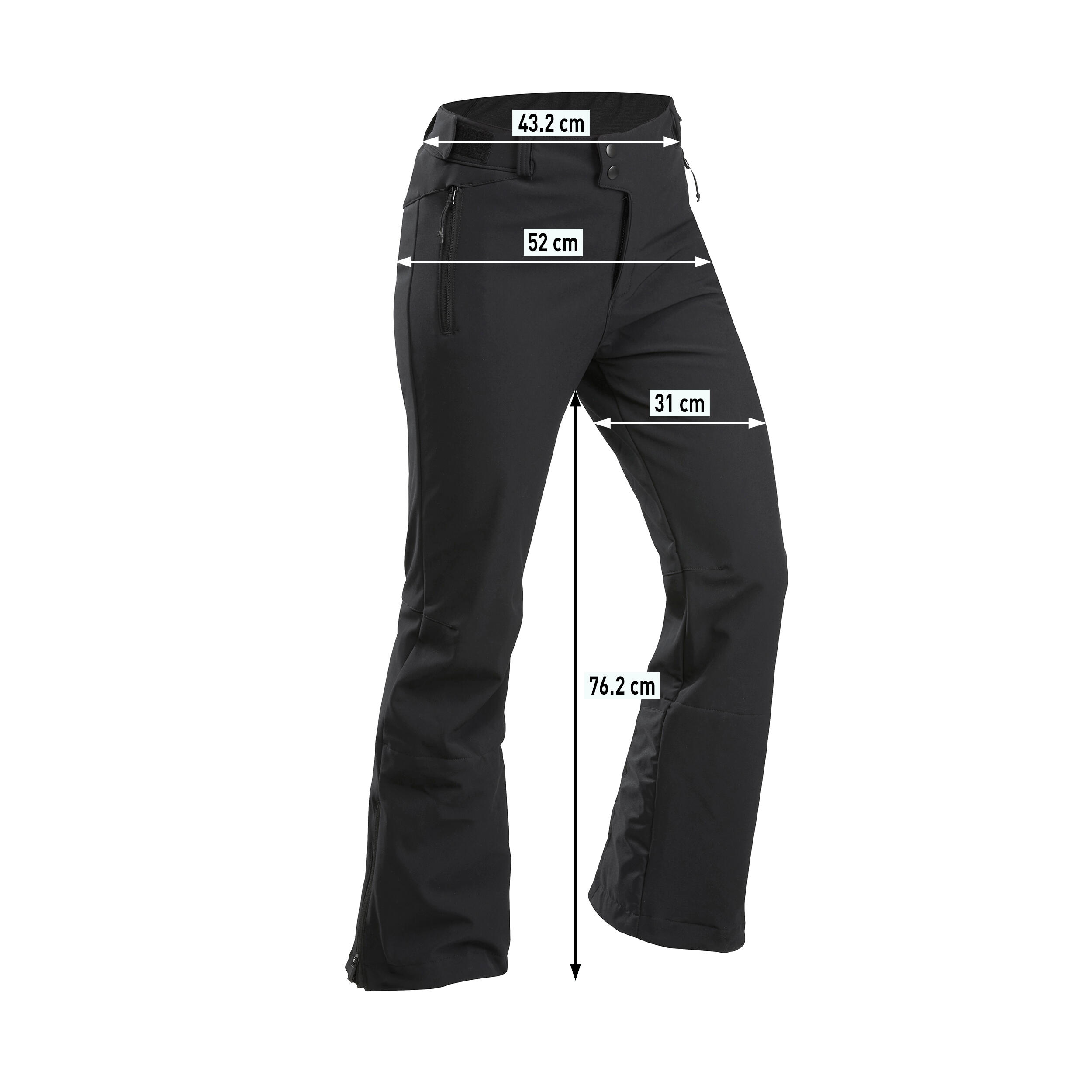 MEN’S SOFTSHELL SKI TROUSERS  - 500 - BLACK 13/13