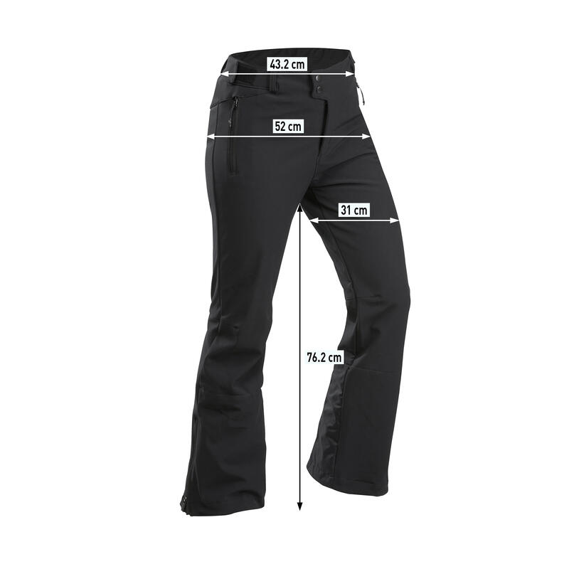 Pánské lyžařské softshellové kalhoty 500 černé 