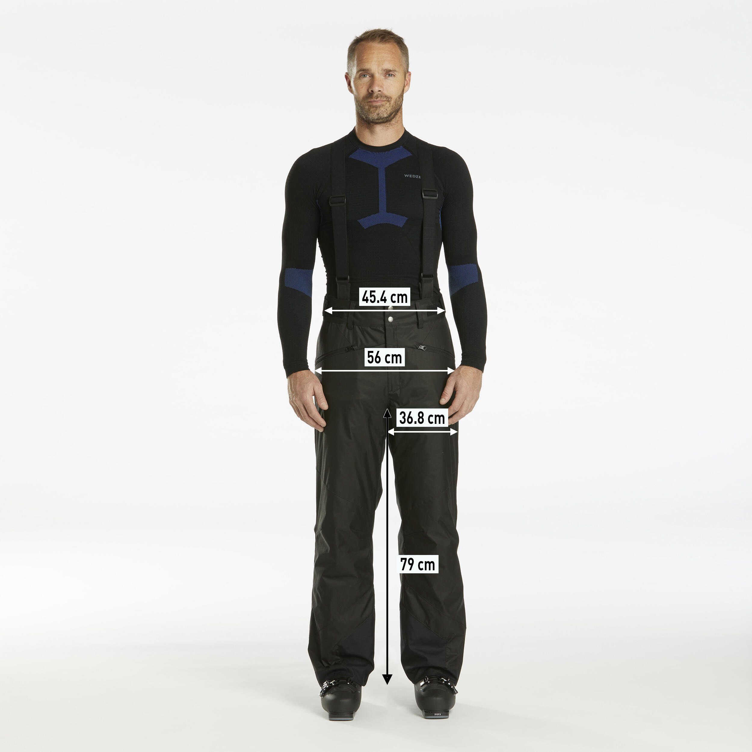 PANTALON DE SKI CHAUD HOMME 180 -NOIR 9/17