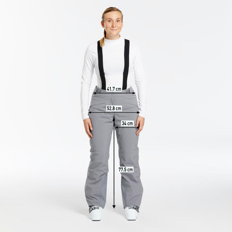 Pantalon schi călduros și respirant 500 Bordo Damă