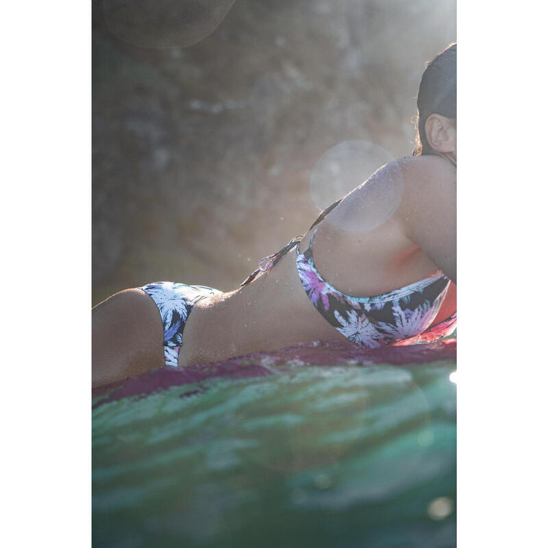 Női bikinialsó szörfözéshez Aly, vékony szegélyek, hagyományos fazon, Palmdark