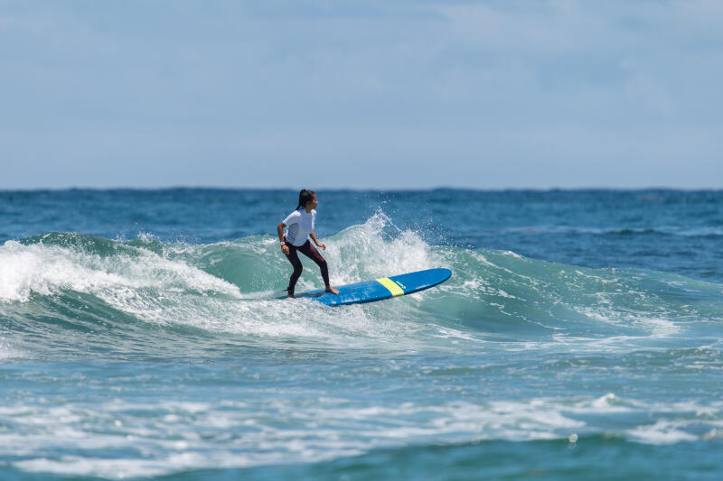 Top anty-UV surfingowy damski Olaian 500S Marin krótki rękaw