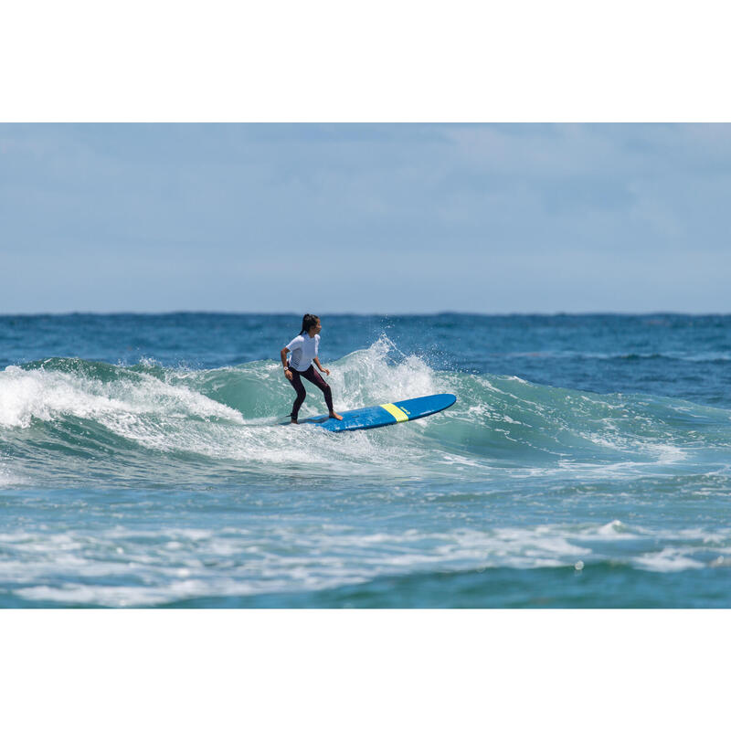 UV-Shirt Surf-Top UV-Schutz 500 kurzarm Marine Damen weiss/grau