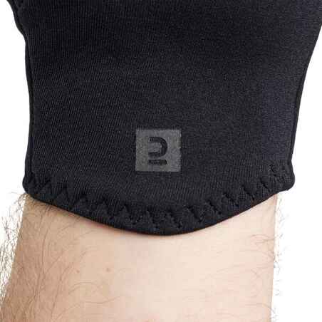 Fishing 1 mm neoprene gloves 500 thermo with three opening fingers black