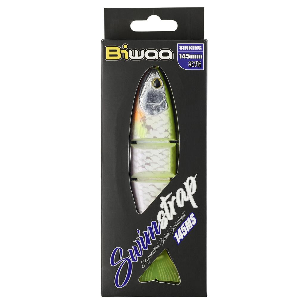 Spiningo masalas lydekoms „Biwaa swimstrap 145S“, geltona nugara