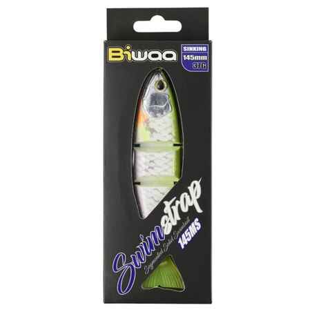 LURE FISHING FOR PIKE BIWAA SWIMSTRAP 145S YELLOW BACK