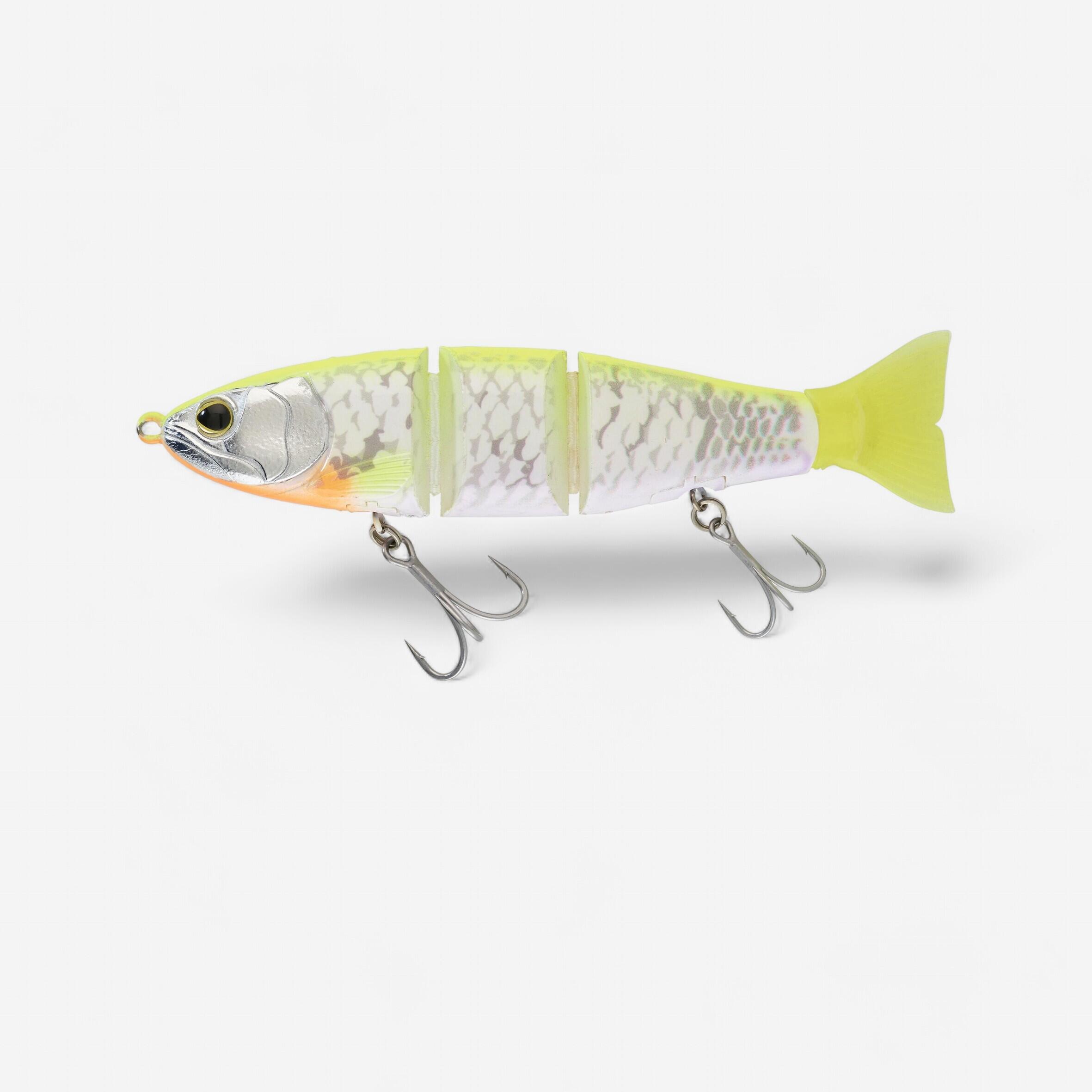 LEURRE PECHE AUX LEURRES BROCHET BIWAA SWIMSTRAP 145S DOS JAUNE