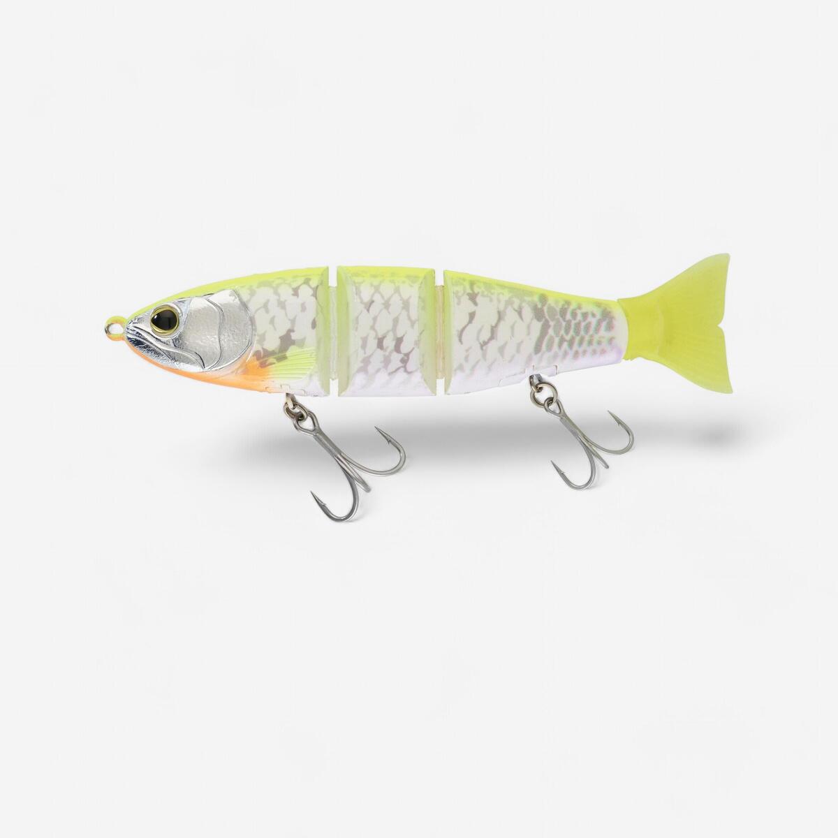 LEURRE PECHE AUX LEURRES BROCHET BIWAA SWIMSTRAP 145S DOS JAUNE