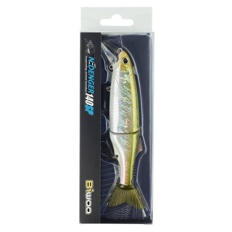 Artificiale pesca artificiali luccio BIWAA NDENGER 140SP dorso verde