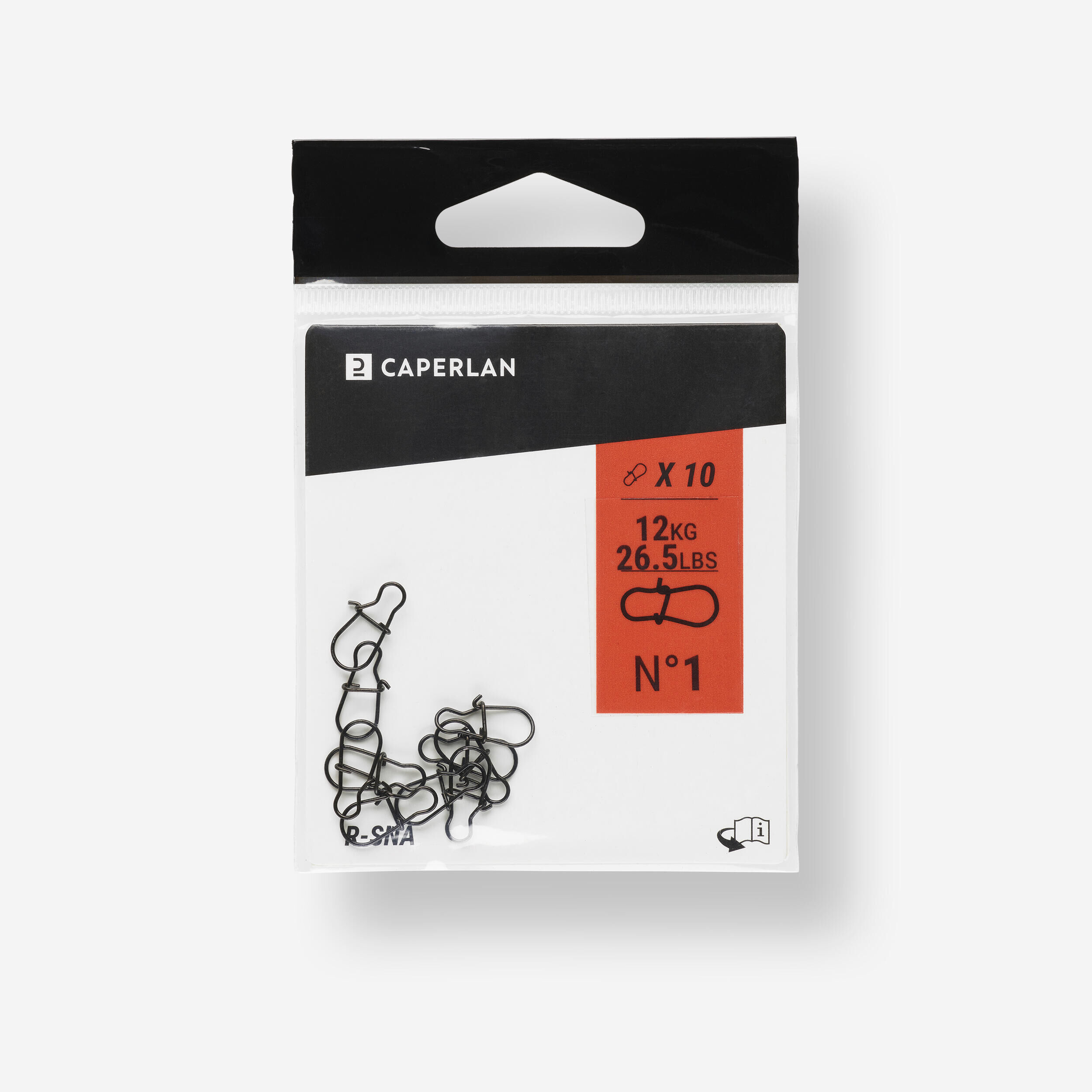 CAPERLAN Snap hook R black nickel