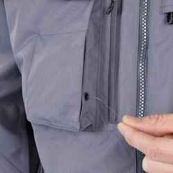 Waterproof fishing jacket 500 Grey