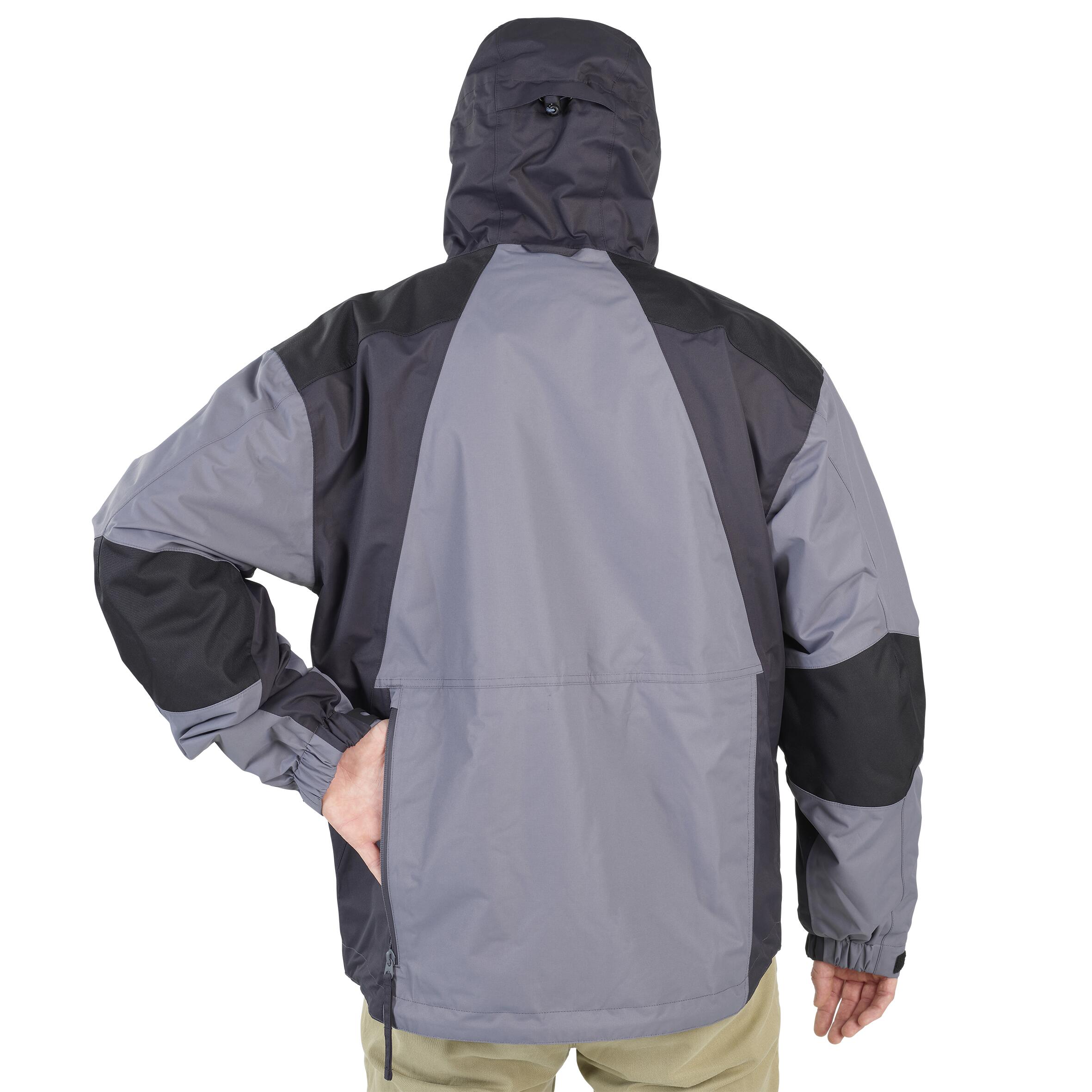 Waterproof fishing jacket 500 Grey Decathlon