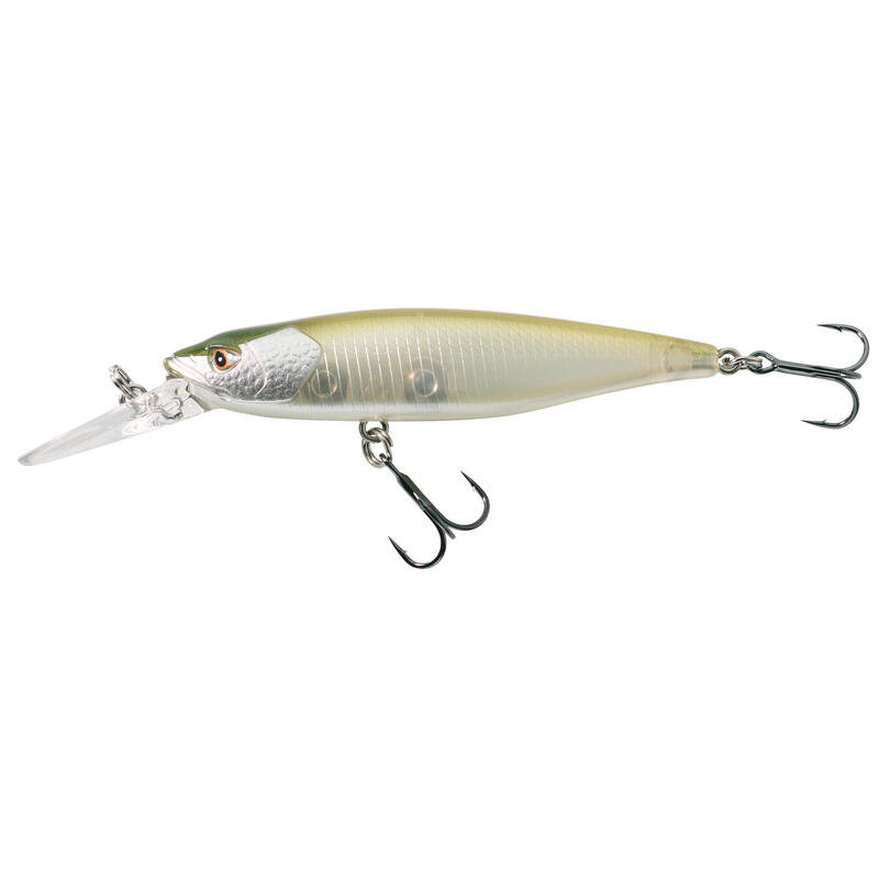 AMOSTRA FLUTUANTE PESCA JERKBAIT MINNOW WXM MNWDD 76 SP DORSO CASTANHO