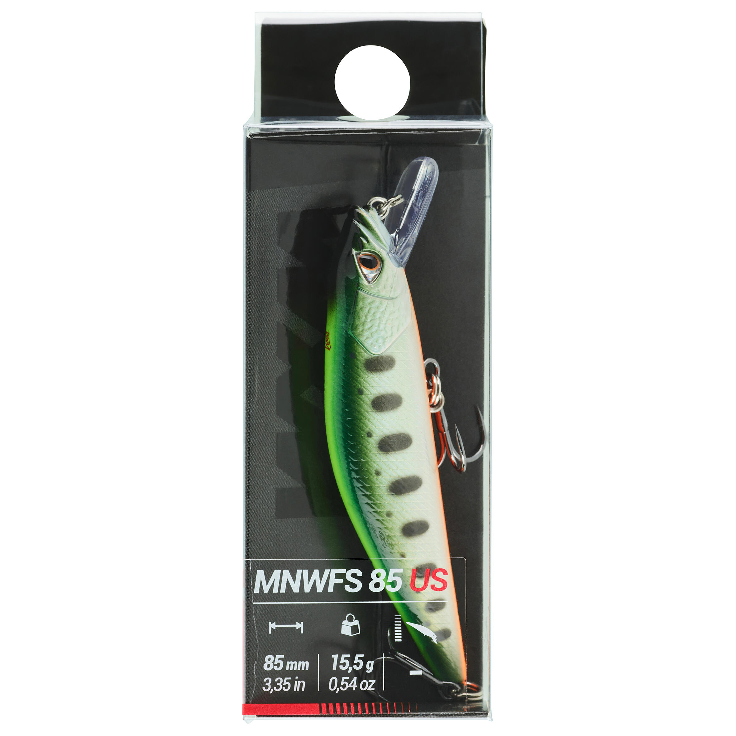 MINNOW HARD LURE FOR TROUT WXM MNWFS 85 US YAMAME - NEON 2/2