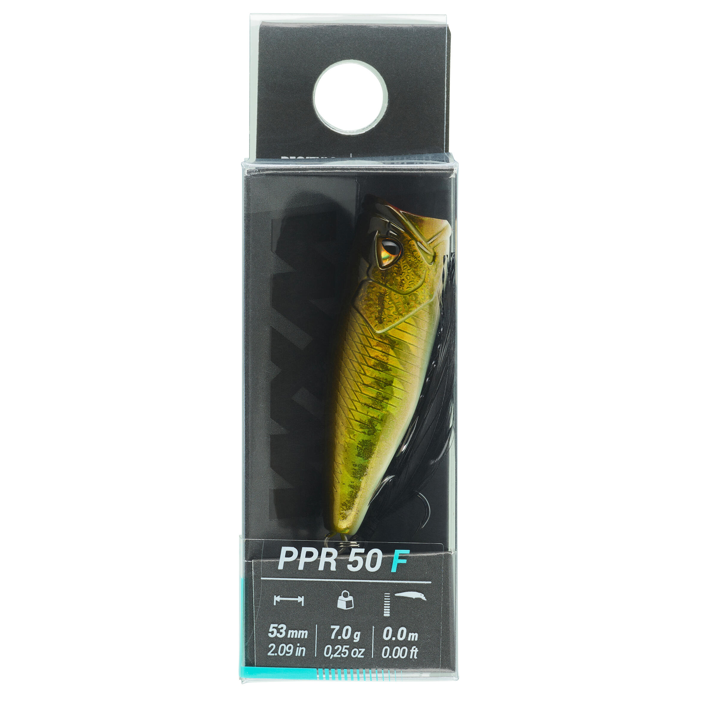 AMOSTRA FLUTUANTE PESCA POPPER WXM PPR 50 F BLACK BASS 2/2
