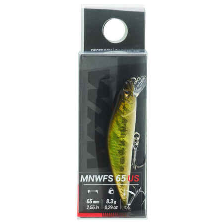 MINNOW HARD LURE FOR TROUT WXM  MNWFS 65 US BLACK BASS