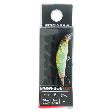 MINNOW HARD LURE FOR TROUT WXM  MNWFS 50 US - GREEN BACK