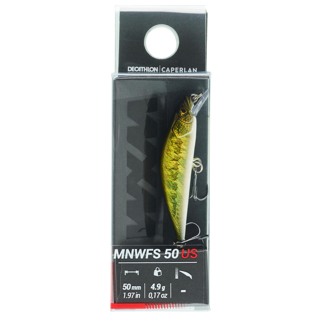 ВОБЛЕР ЗА ПЪСТЪРВА MINNOW WXM MNWFS 50 US, СЪС ЗЕЛЕН ГРЪБ