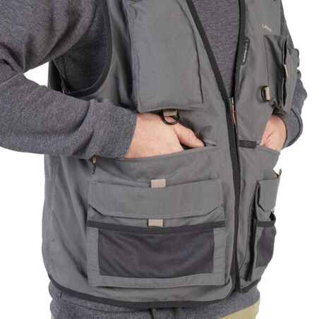 Fishing gilet 500 grey