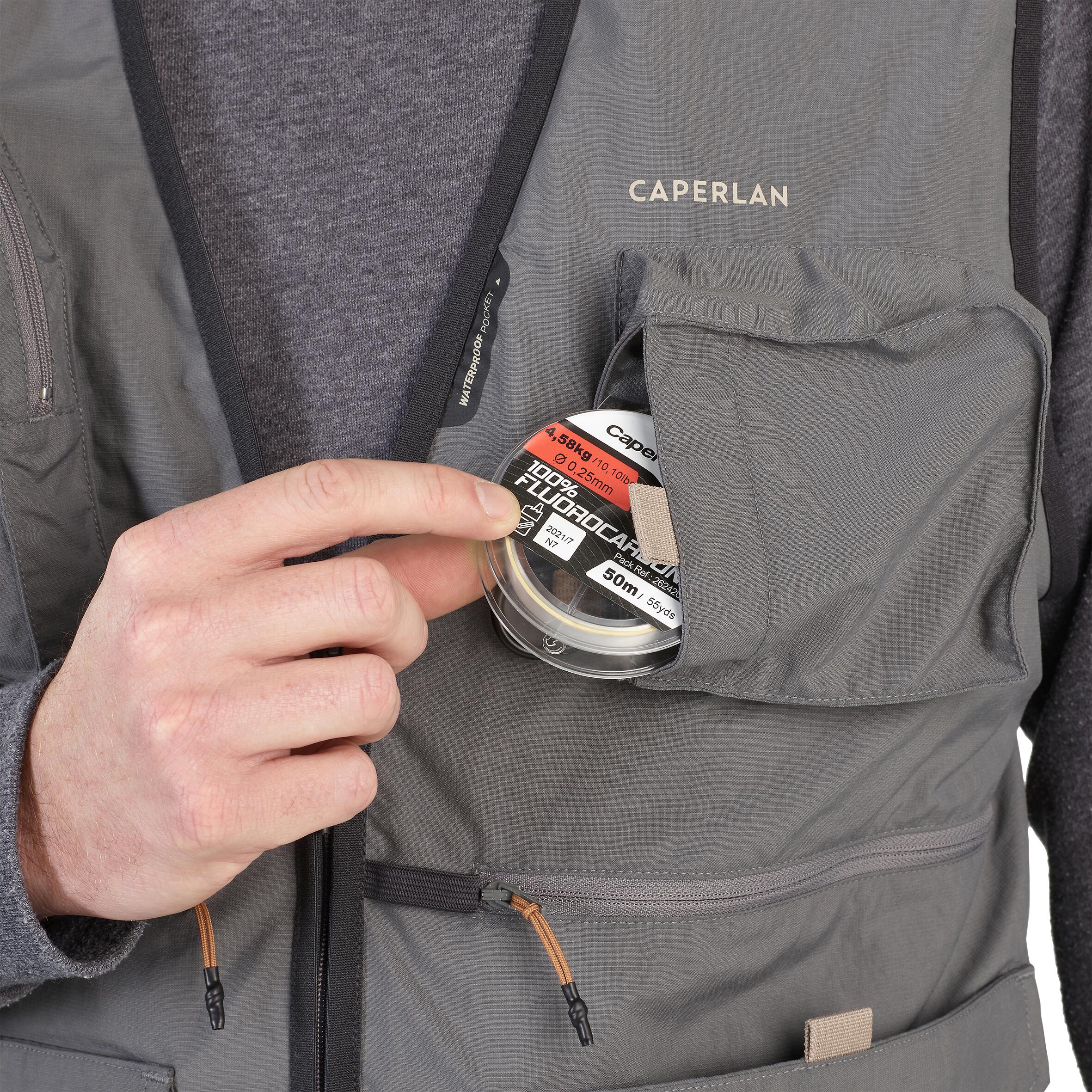 Fly Fishing Vest Adjustable Men Women Fishing Safety Jackets 10 Pockets  (Grey)