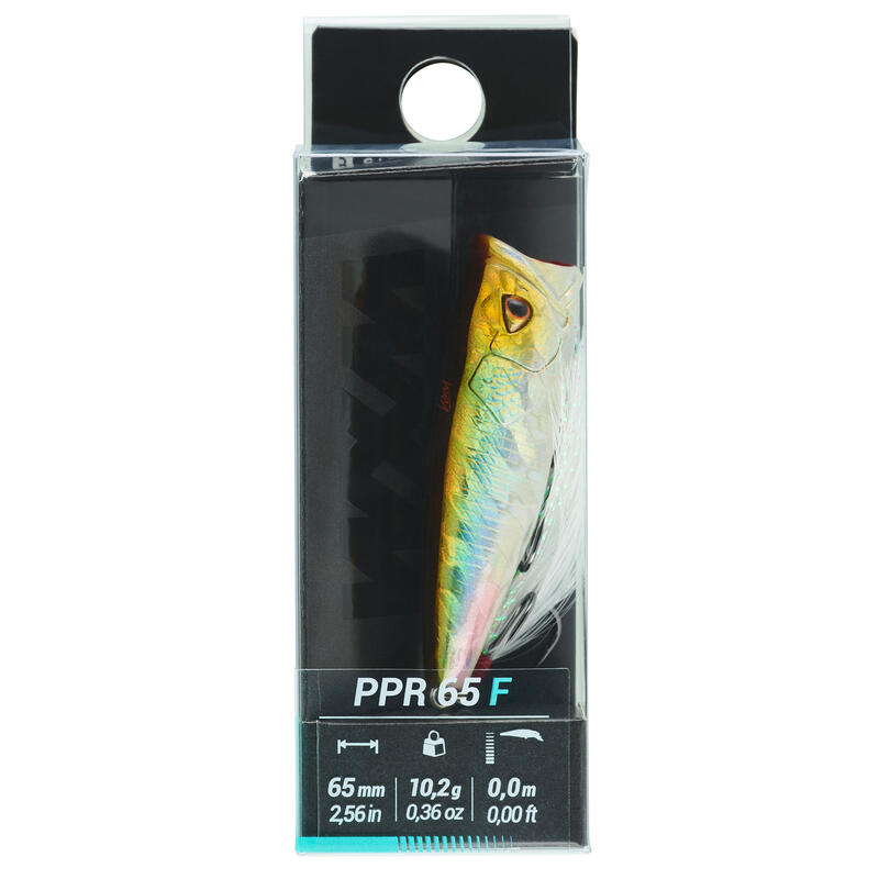 AMOSTRA FLUTUANTE PESCA POPPER WXM PPR 65 F DORSO VERDE