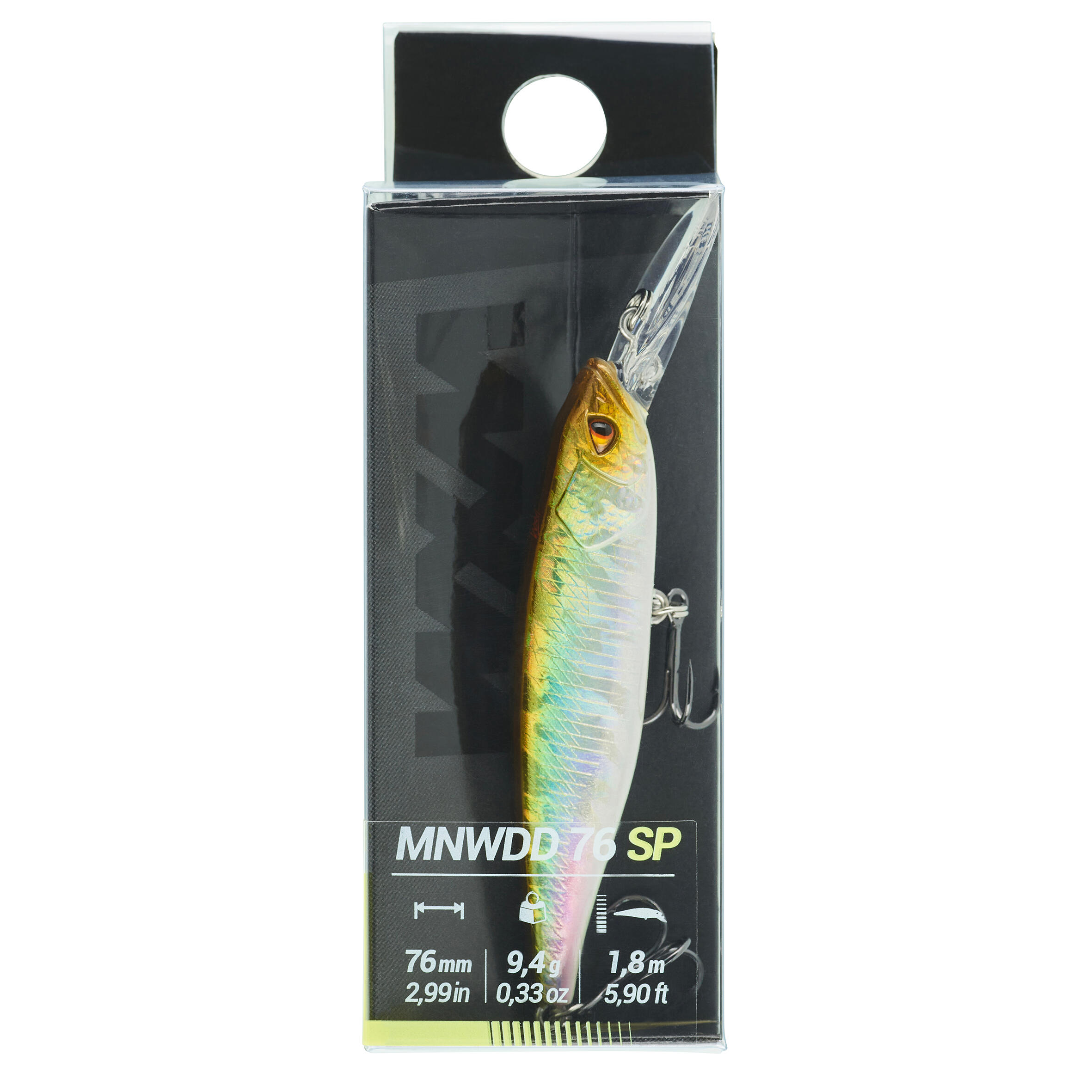 MINNOW JERKBAIT HARD LURE WXM MNWDD 76 SP - GREEN BACK 4/4