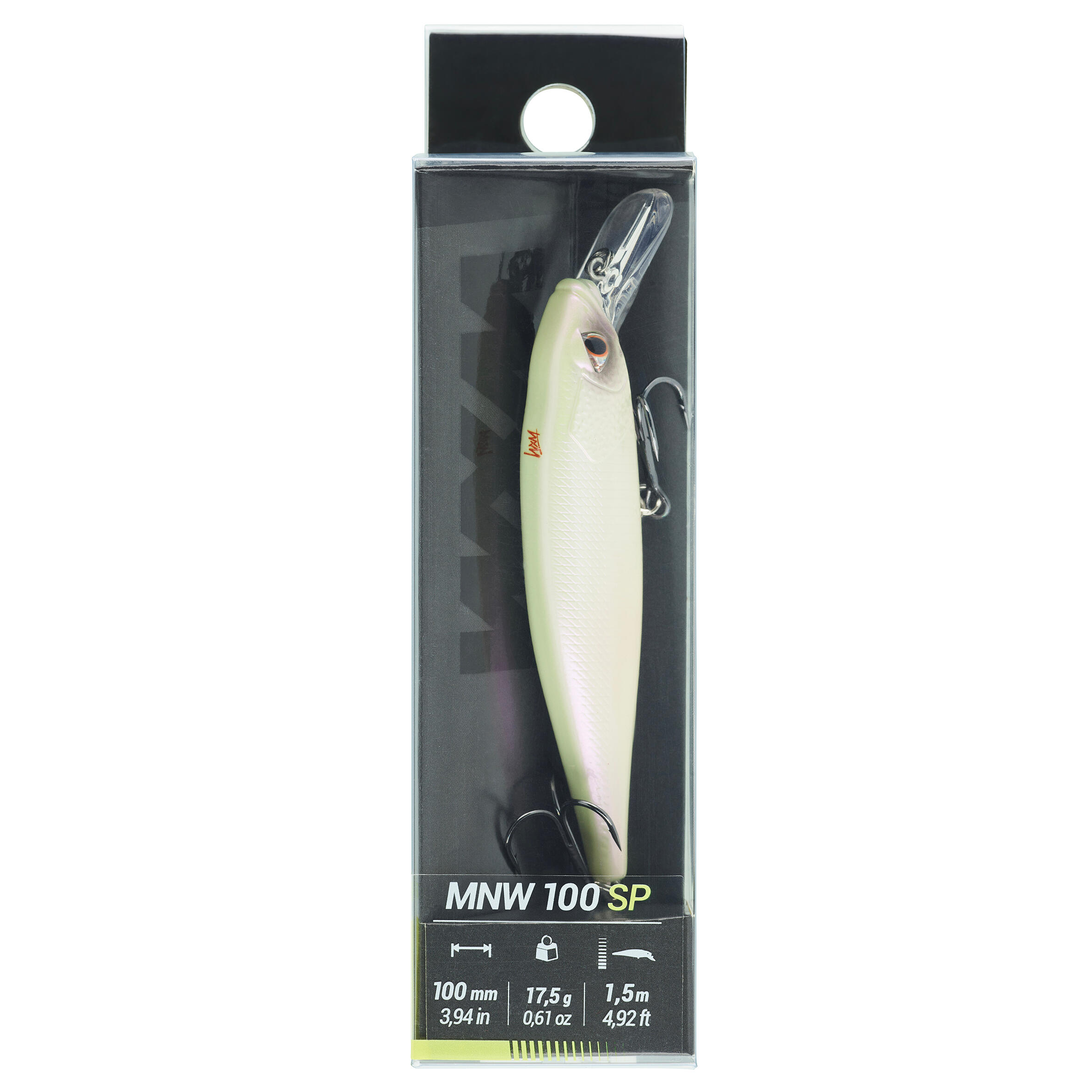 MINNOW JERKBAIT HARD LURE WXM MNW 100 SP - WHITE 4/4