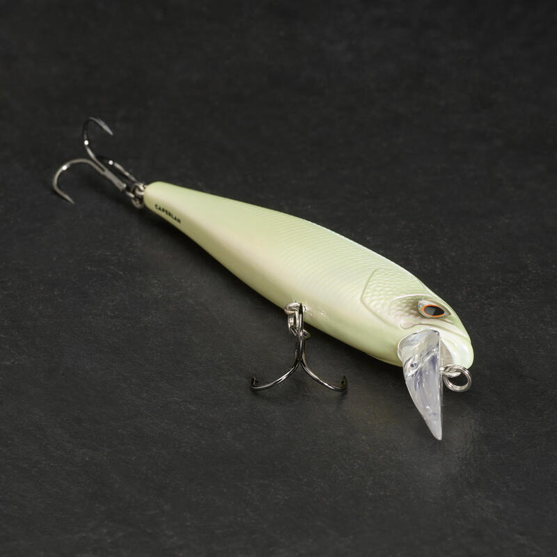 POISSON NAGEUR JERKBAIT MINNOW WXM MNW 100 SP BLANC