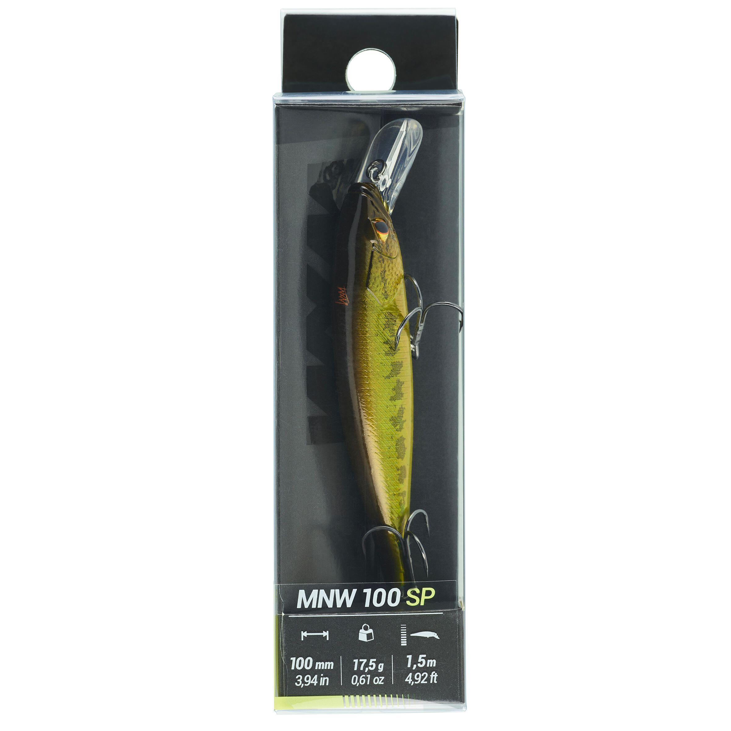 CAPERLAN Wobler Jerkbait Minnow WXM MNW 100 SP Black Bass bez · záber 6