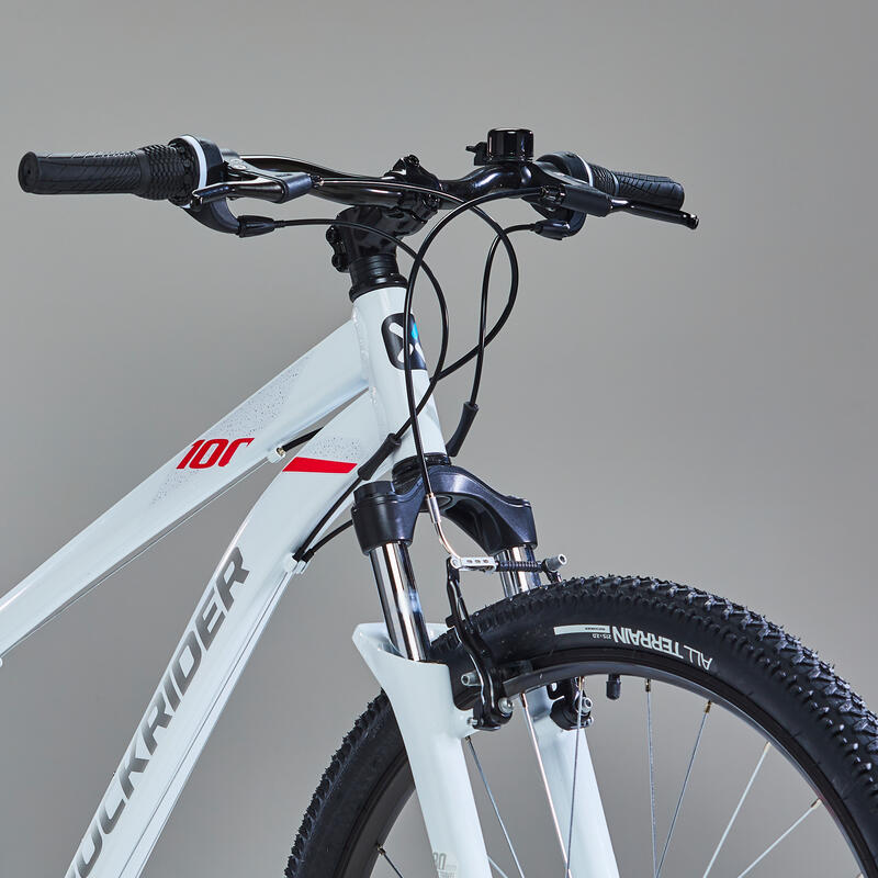 BICICLETA BTT MULHER ST 100 BRANCO ROSA