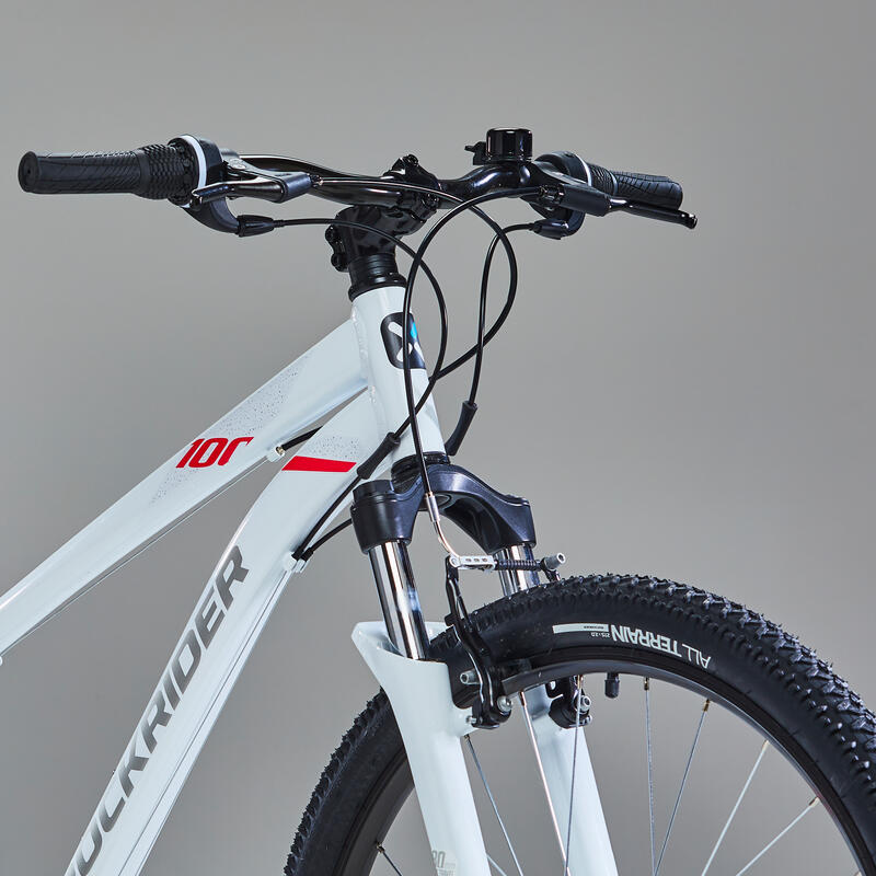 Bicicletă MTB ST 100 27,5" Alb-Roz Damă 