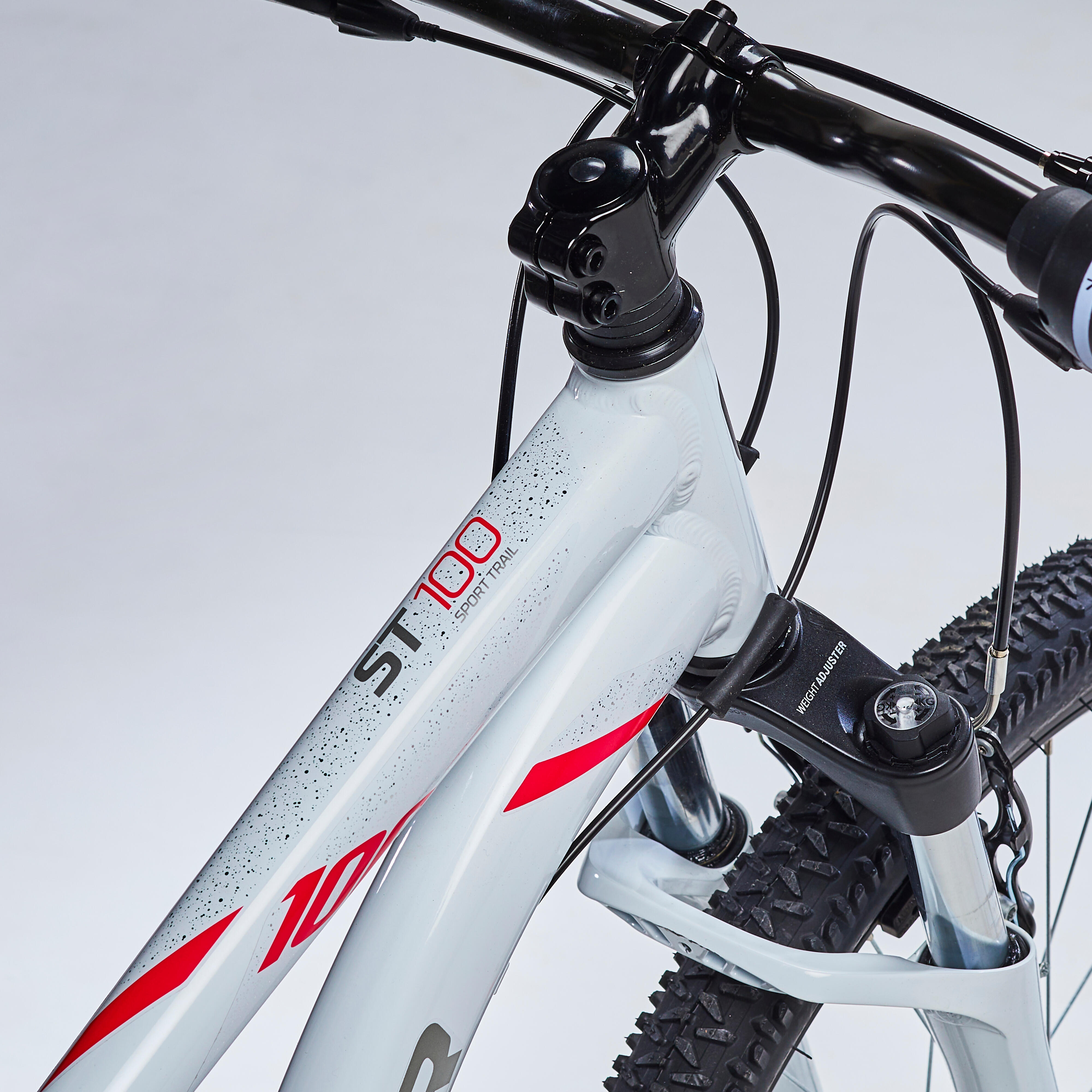 VELO VTT ST 100 FEMME BLANC ROSE 27 5 Decathlon