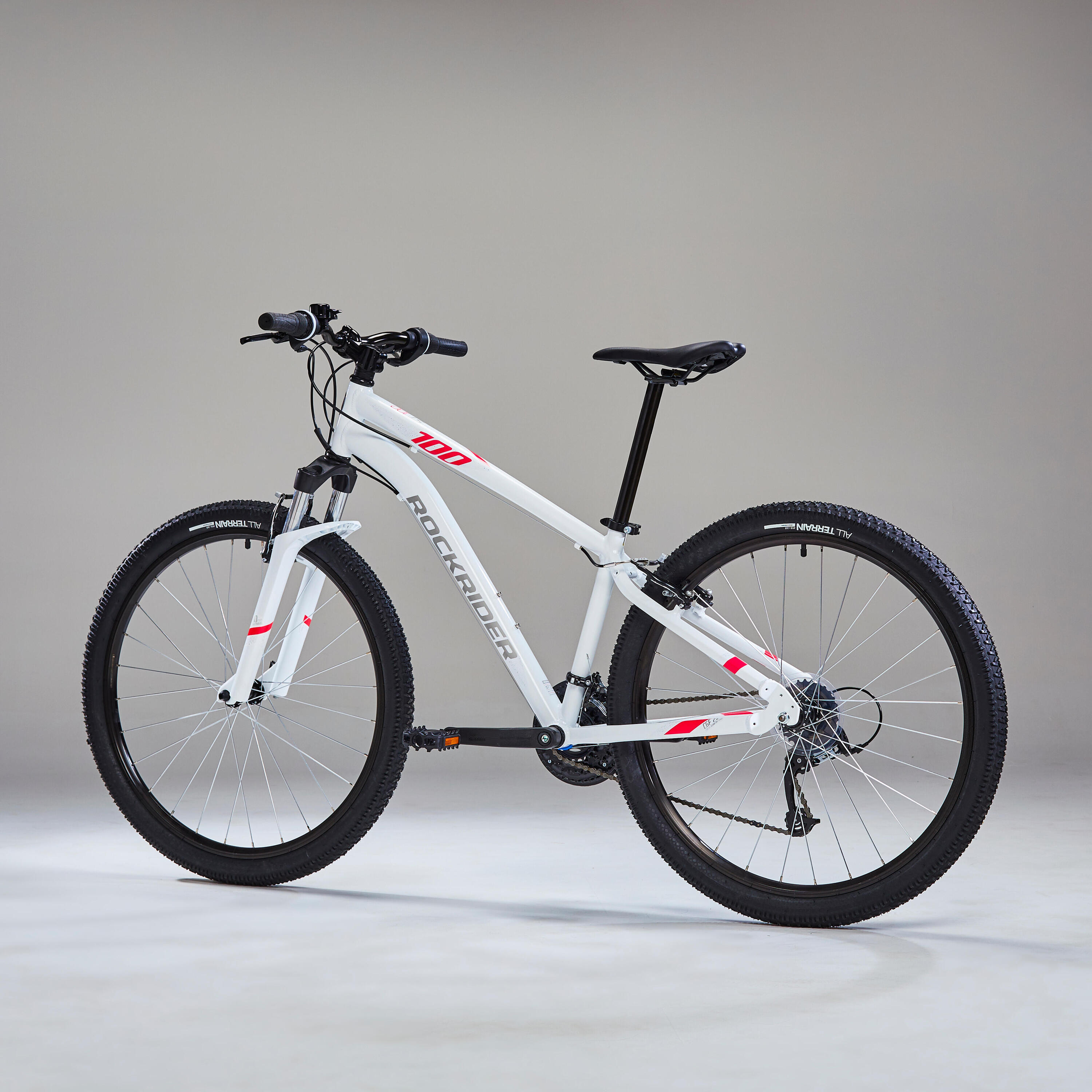 Women's 27.5-inch light aluminium frame mountain bike, white 3/11