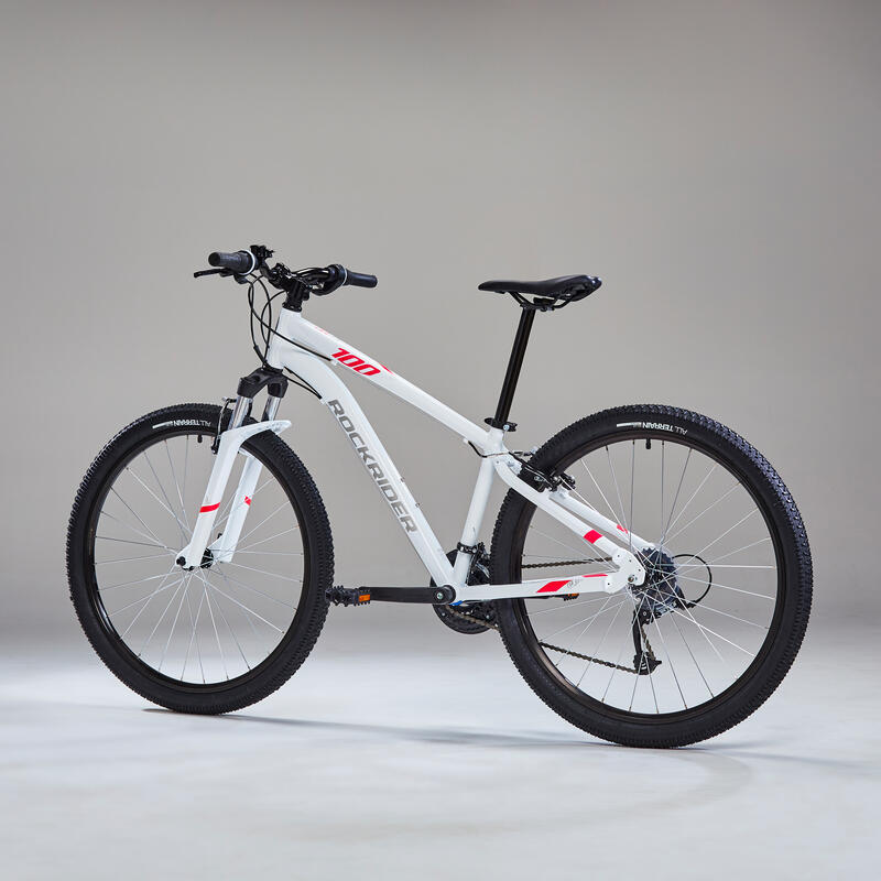 Mountainbike ST 100 27,5 Zoll Damen weiss/rosa