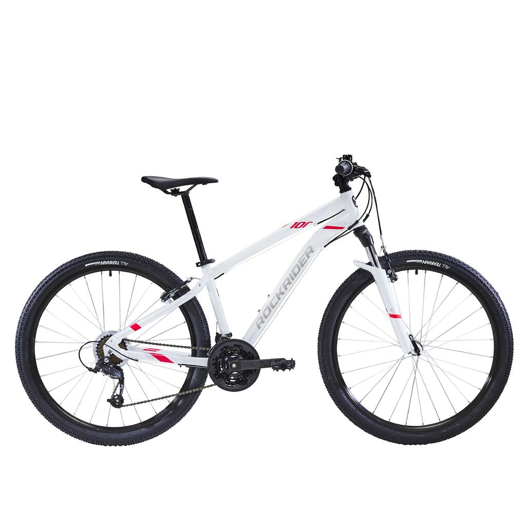 Sieviešu kalnu velosipēds “st 100”, 27,5", balts/rozā