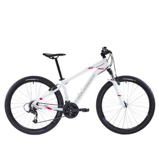 
      27.5 Inch WOMEN'S MOUNTAIN BIKE ROCKRIDER ST 100 - WHITE/PINK
  