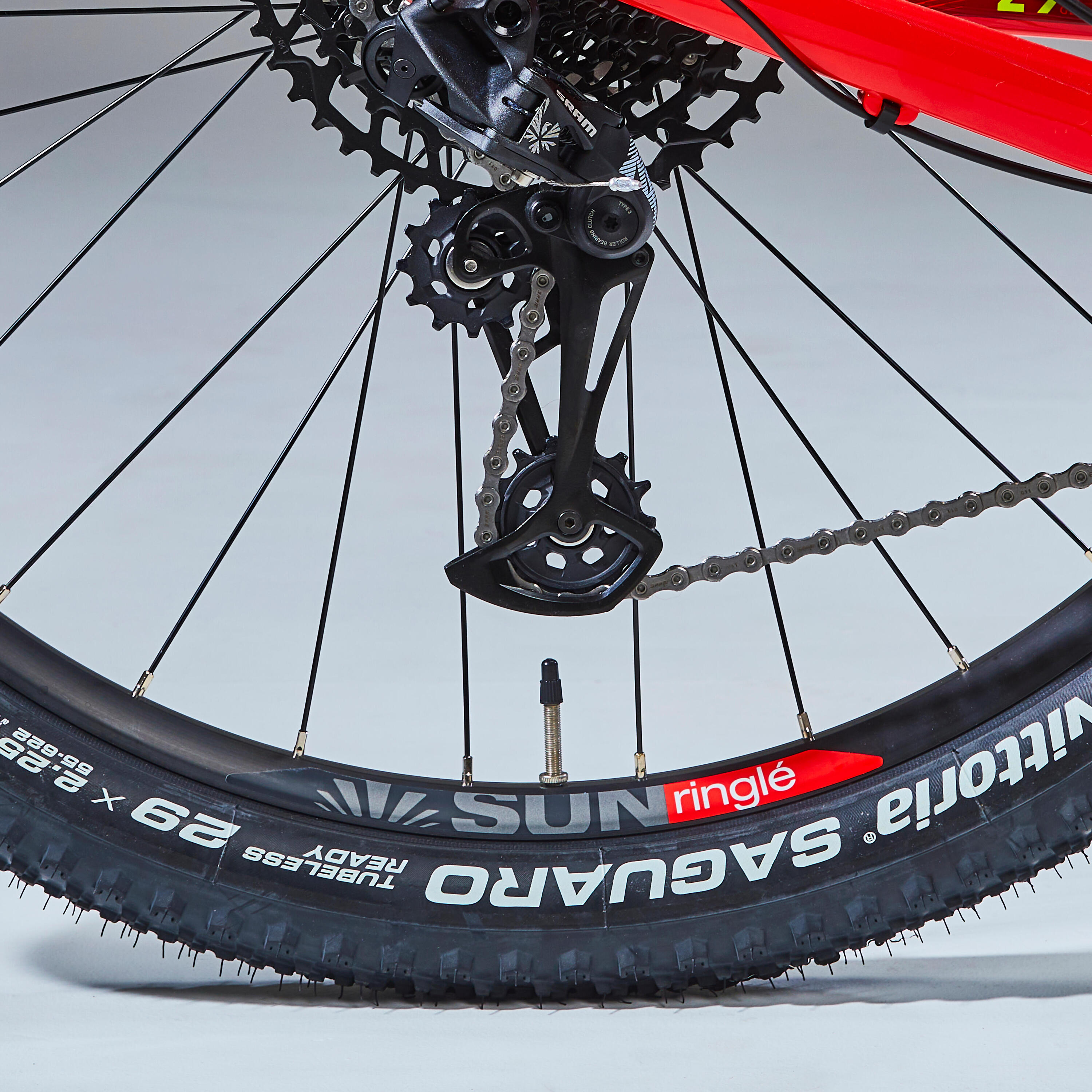 Bicicleta de montaña 29'' aluminio Sram Nx Eagle Rockrider XC120 rojo 11/21